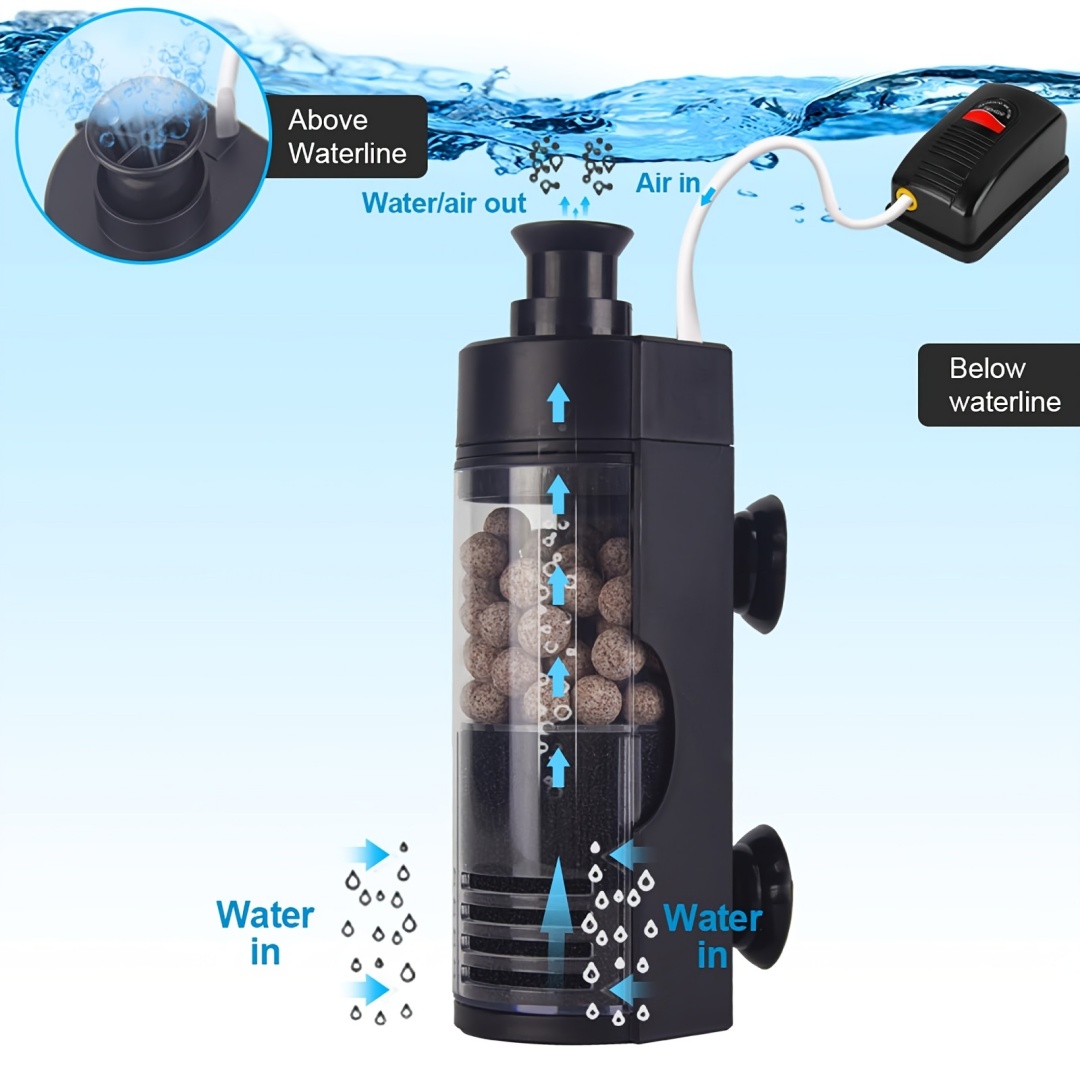 Reef Tank Filter - فلتر إسفنجة حيوية مدمج مثبت على