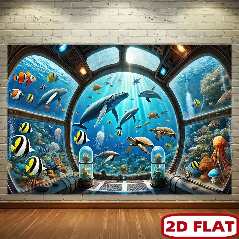 لوحة جدارية مطبوعة بتقنية الطب - مراجعة Ocean Aquarium وسعره